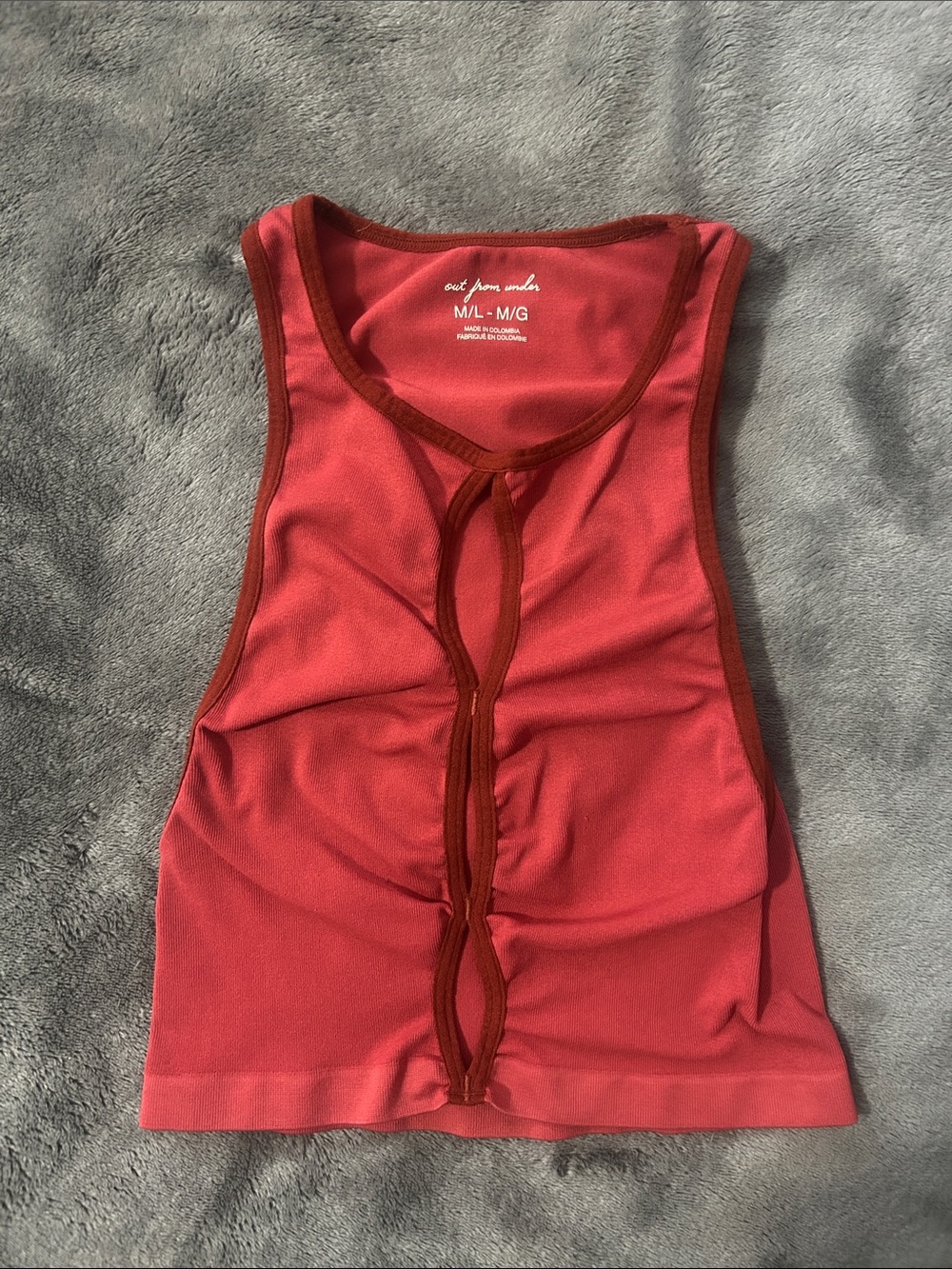 Urban Outfitters red Tank Top with Dark maroon Trim